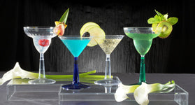Elegant Plastic Martini Glasses