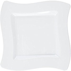 Wavetrends Square 8" Salad Plate, 120 per case - Thebestpartydeals