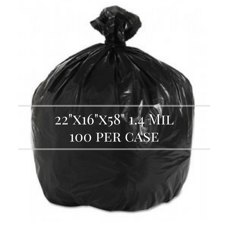 58 1.4 Black Trash Liner, 100 per case - Thebestpartydeals