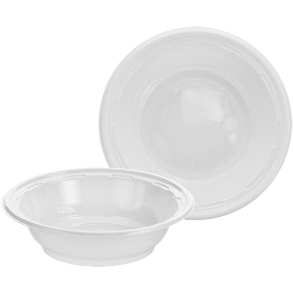Dart 5 oz. White Plastic Bowl, 1000 per case - Thebestpartydeals