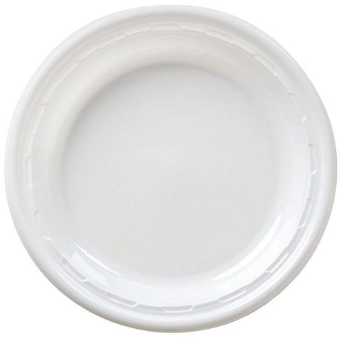 Dart 6" White Plastic Plate, 125 per package - Thebestpartydeals