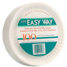 6" Uncoated Paper Plate, 1000 per case