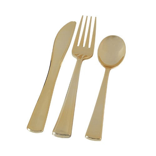Golden Secrets, Heavy Gold Cutlery, 25 per package - Thebestpartydeals