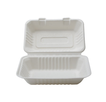 9 x 6 x 3.1 Bagasse Takeout Containers