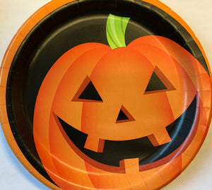 9" Coated Halloween Plates - 25 per package