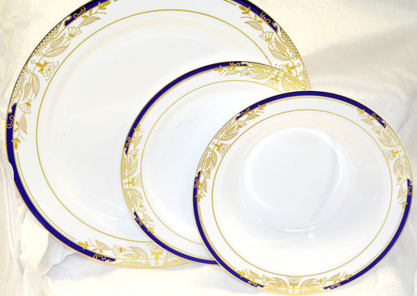 Signature Blu Collection, Complete Disposable Place Setting for 10 - Thebestpartydeals