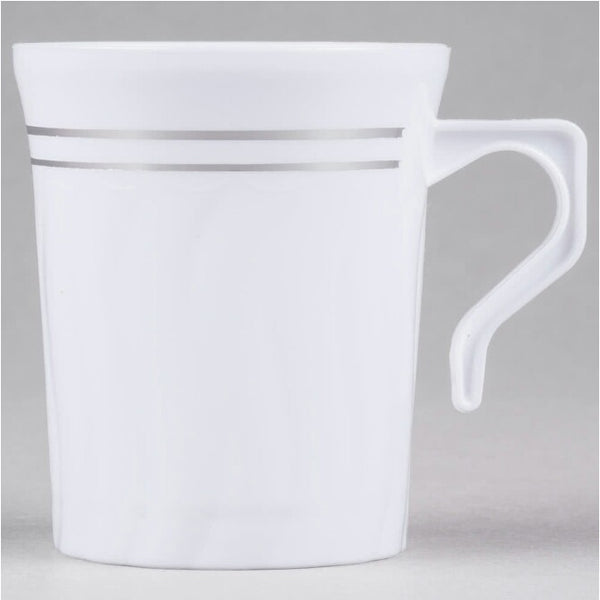 Silver Splendor 8 oz. Coffee Mug, 12 per Package - Thebestpartydeals