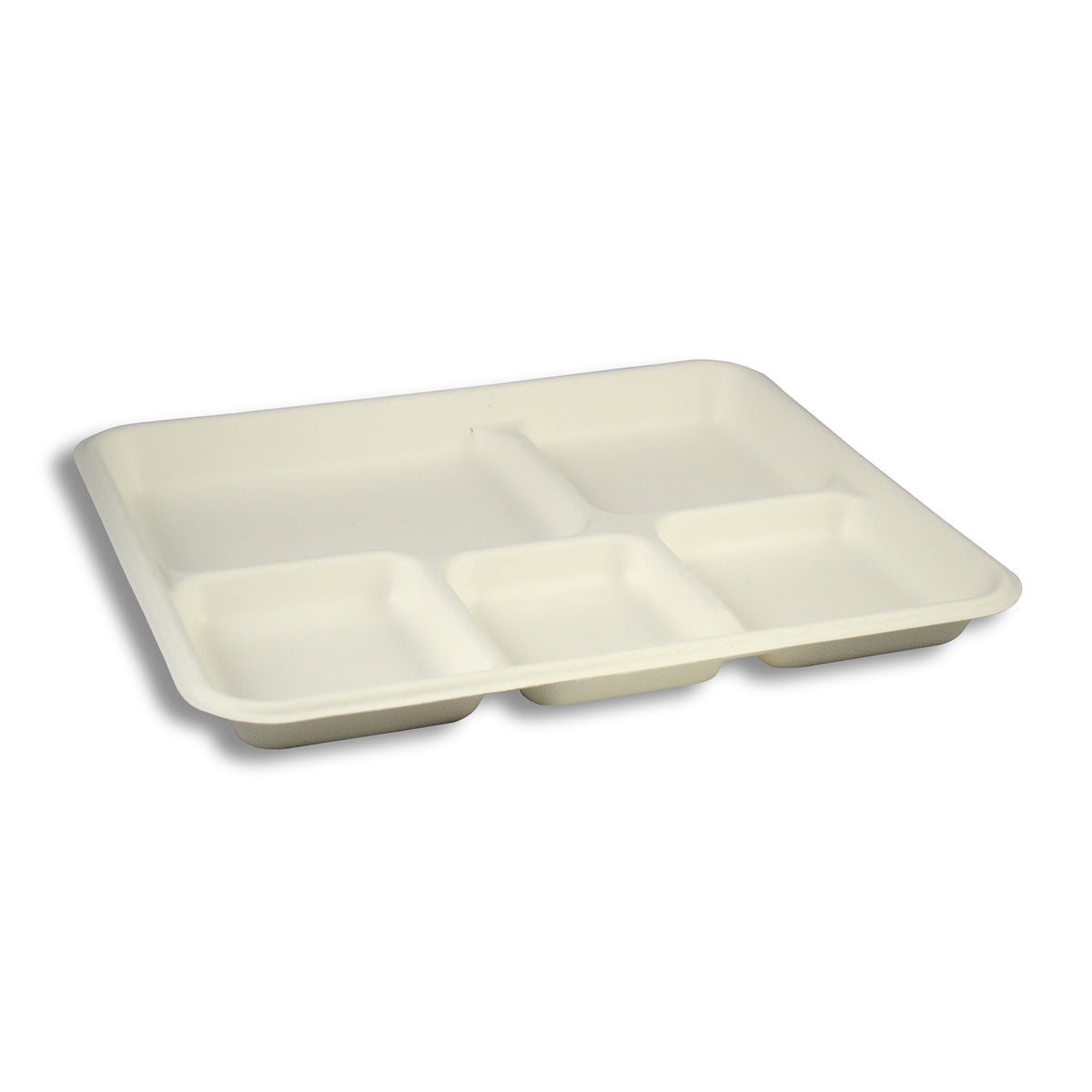 Stalkmarket Compostable 5 Compartment School Tray - case - Thebestpartydeals