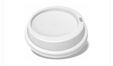 White Sip Thru Dome Lid For 10oz-20oz Paper Hot cups-50