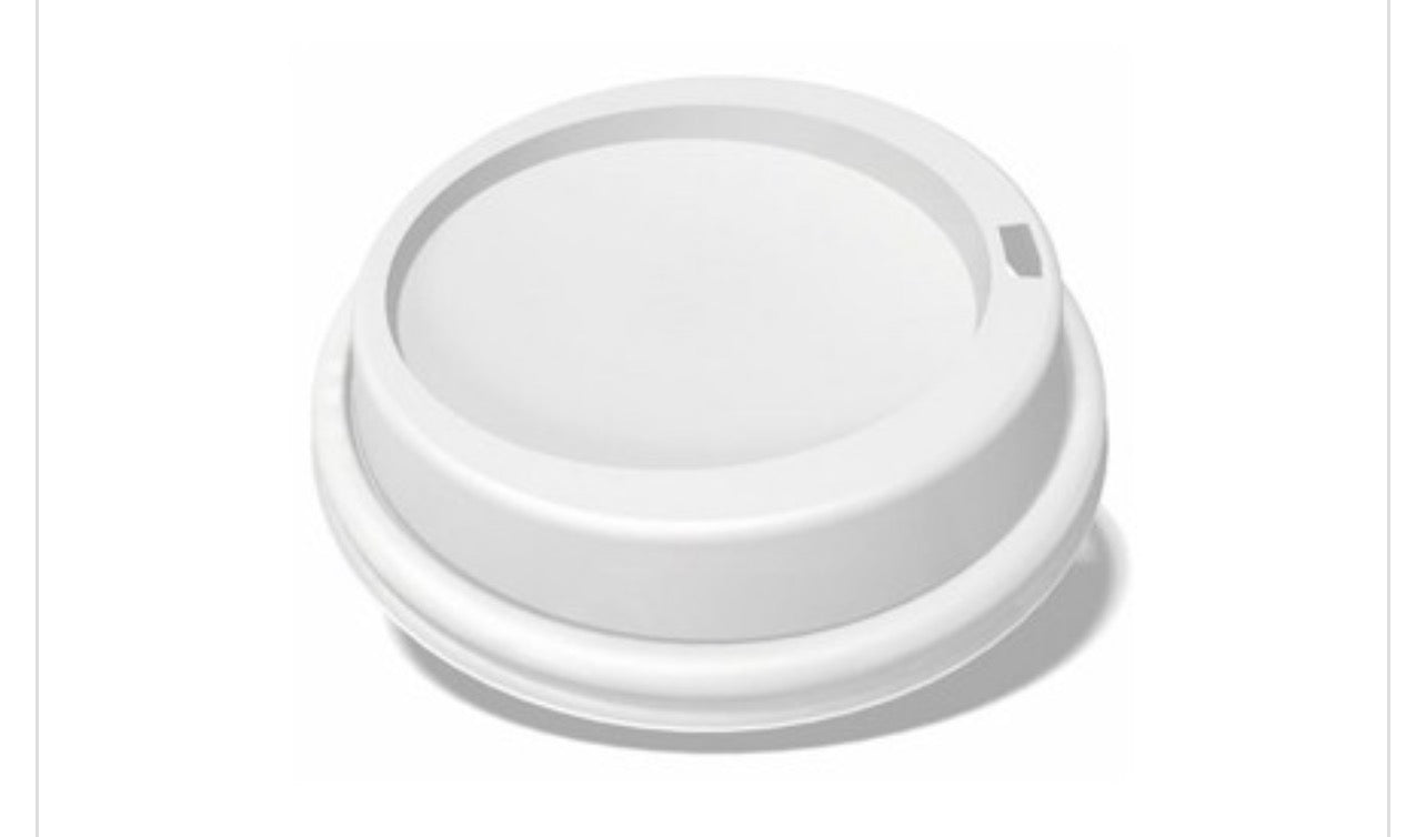 White Dome Lid For 8oz Paper Hot Cup-100
