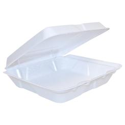 Dart 9 1/2" Foam Hinged Tray, 1 compartment, 200 per case - Thebestpartydeals