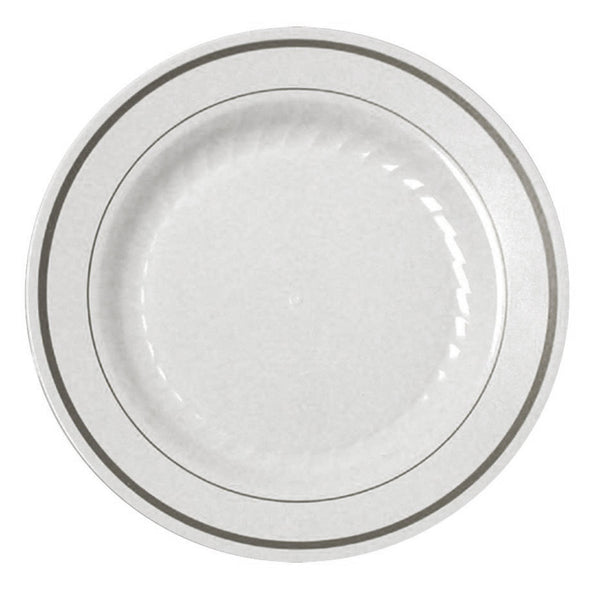 Silver Splendor 7" Salad Plate, 15 per Package - Thebestpartydeals