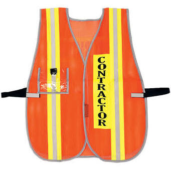 Orange contractor vests - packed 6 - Thebestpartydeals