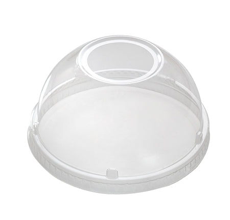 PET Dome lid with 1.75" hole - fits 12-24oz drinking cup - 100 per package - Thebestpartydeals