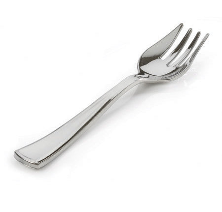 10" Silver Serving Forks, 60 per case - Thebestpartydeals